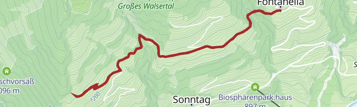 Route map: Mittelberg - Türtsch